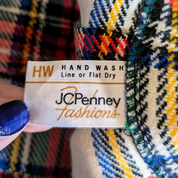 vintage PLAID PLEATED wrap SKIRT xs (E1) - Picture 9 of 9